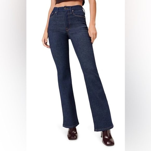 Good American Denim - NWT Good American Dark Blue Flare Jeans